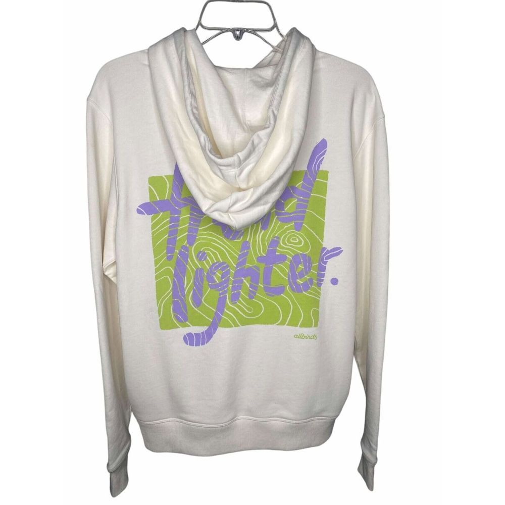 Allbirds sweatshirt women's size XS off-white oversized "Tread Lighter" NWOT - Picture 6 of 8